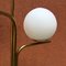 Vintage Italian Metal, Brass Rod, and Opaline Glass Floor Lamp, 1950s, Image 5