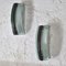 Ground Satin Crystal Sconces in the Style of Fontana Arte, 1960s, Set of 2 1