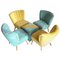 Ladies Lounge Chairs with Footstool, 1960s, Set of 5 1