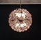 Vintage Italian Sputnik Pink Glass Ceiling Lamp, 1982 11