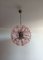 Vintage Italian Sputnik Pink Glass Ceiling Lamp, 1982 15