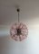 Vintage Italian Sputnik Pink Glass Ceiling Lamp, 1982, Image 15