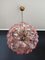 Vintage Italian Sputnik Pink Glass Ceiling Lamp, 1982 14
