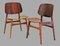Vollständig restaurierte Schalenstühle aus Eiche & Teak von Børge Mogensen für Søborg Møbelfabrik, 1950er, 2er Set 1
