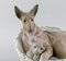 Große Figur aus glasiertem Porzellan Schäferhund mit Welpe von Lladro, Spanien, 1980er 2