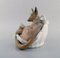 Large Figure in Glazed Porcelain German Shepherd with Pup from Lladro, Spain, 1980s, Image 3