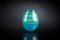 Ovale Vase Under the Big Sea aus türkisfarbenem Glas von VGnewtrend 1