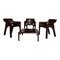 Gaudi Armchairs and Demetrio Coffee Table Set by Vico Magistretti for Artemide, 1974, Set of 4, Image 1