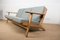 Danish Oak and Fabric Model GE 290 Sofa by Hans J. Wegner for Getama, 1960s 1