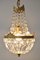 Italienischer Vintage Kristallglas Kronleuchter im Empirestil, 1950er 2