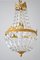 Vintage Empire Style Italian Crystal Chandelier, 1950s, Image 3
