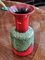 Italian Red and Green Ceramic Vase from Jasba, 1960s 5