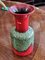 Vase Rouge et Vert en Céramique de Jasba, Italie, 1960s 5