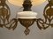 Lámpara colgante vintage de bronce opalino, años 50, Imagen 2