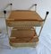 Vintage German Vinyl Covered Bamboo 2-Tier Tray, 1960s 6