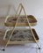 Vintage German Vinyl Covered Bamboo 2-Tier Tray, 1960s, Image 1