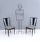 Italian Patterned Ebonized Walnut Dining Chairs by Guglielmo Ulrich, 1950s, Set of 6 2