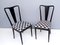 Italian Patterned Ebonized Walnut Dining Chairs by Guglielmo Ulrich, 1950s, Set of 6 5