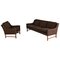 Fully Restored Rosewood Sofa & Lounge Chair by Fredrik A. Kayser for Vatne Møbler, 1960s, Set of 2, Image 1