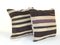 Striped Organic Turkish Cushion Covers, Set of 2 2