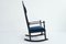 Danish Rocking Chair in Blu Laguna Velvet by Hans J. Wegner, 1950s 3