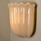 Tulip Shape Opal Clear Textured Glass and Brass Sconce by Doria Leuchten Germany, 1960s 7