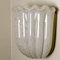 Tulip Shape Opal Clear Textured Glass and Brass Sconce by Doria Leuchten Germany, 1960s, Image 5
