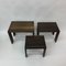 Wenge Wood Nesting Tables, 1970s, Set of 3 4