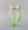 Jug in Mouth-Blown Light Green Art Glass by Emile Gallé 5