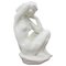 Art Deco Ceramic Sculpture Nude Sitting Woman, 1940s 1