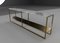 Eros Low Slim Console Table in Brass or Bronze Tinted and Marble by Casa Botelho 4