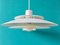 Danish White Pendant Lamp with Cups from Jeka Metaltryk, 1970s, Immagine 2