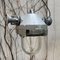 Vintage Industrial Grey Metal and Clear Glass Pendant Lamp 4