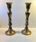 Large Vintage Danish Church Candleholders in Brass, 1950s, Set of 2 1