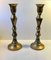 Large Vintage Danish Church Candleholders in Brass, 1950s, Set of 2, Image 1