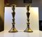 Large Vintage Danish Church Candleholders in Brass, 1950s, Set of 2 3