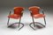 Tan Leather Chairs by Willy Rizzo for Cidue, 1970s, Set of 6 1