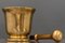 Italienisches Vergoldetes Mörser und Stößel Set aus Bronze, 17. Jh 3