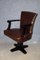 Art Deco Black Lacquered Wood and Leather Desk Chair, 1930s 6