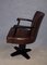 Art Deco Black Lacquered Wood and Leather Desk Chair, 1930s, Image 2