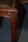 Antique Art Nouveau Mahogany and Leather Dining Chairs, Set of 4, Image 15