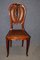 Antique Art Nouveau Mahogany and Leather Dining Chairs, Set of 4, Image 3