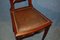 Antique Art Nouveau Mahogany and Leather Dining Chairs, Set of 4, Image 4