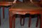 Antique Art Nouveau Mahogany and Leather Dining Chairs, Set of 4 14