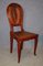 Antique Art Nouveau Mahogany and Leather Dining Chairs, Set of 4, Image 2