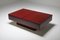 Vintage Red Lacquered Sliding Coffee Table by Jean Claude Mahey, 1980s 5
