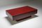 Vintage Red Lacquered Sliding Coffee Table by Jean Claude Mahey, 1980s 9