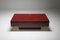 Vintage Red Lacquered Sliding Coffee Table by Jean Claude Mahey, 1980s 1