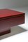 Vintage Red Lacquered Sliding Coffee Table by Jean Claude Mahey, 1980s 6