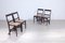 Wood and Vienna Straw Folding Chairs from Fratelli Zari, 1950s, Set of 4 2